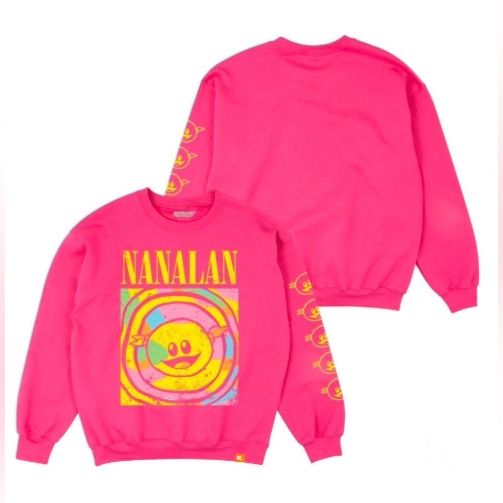 RetroKid, Nanalan Mona Crewneck Sweatshirt - Pink. Size: S. NWT (1633)